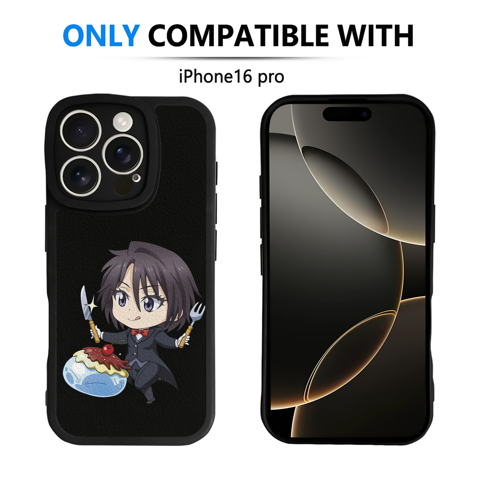 （画像用） 転スラ Regarding Reincarnated to Slime 【iPhone 16シリーズ対応】シリコンスマホケース（レザー調） 材質：シリコン
